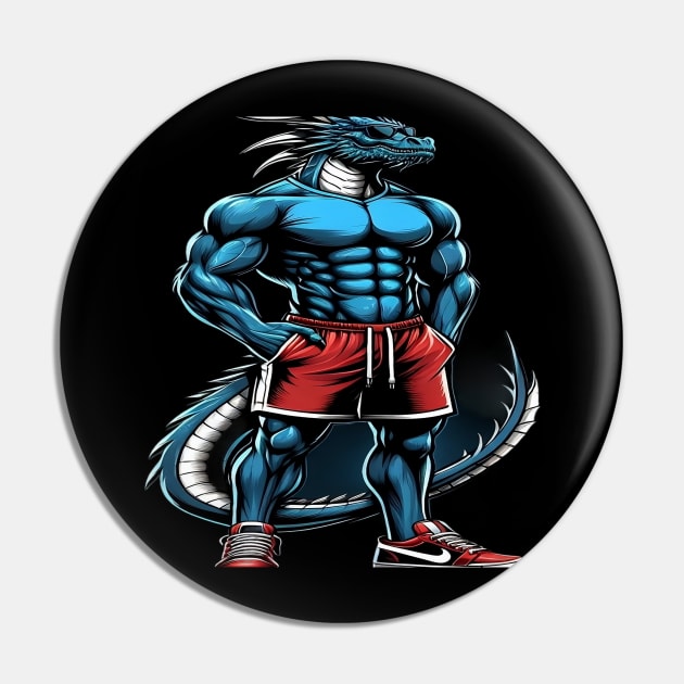 I'm Going To The Gym bodybuillding Gift, Motivation, Workout Gift,Dragon tato Pin by Customo