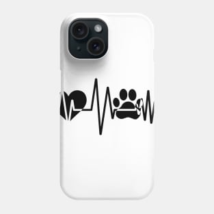 Paw Heartbeat T-Shirt Ladies Phone Case