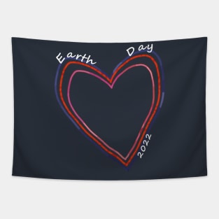 Earth Day Hearts 2022 Tapestry