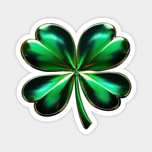 St Patrick’s Day Lucky Irish Shamrock or Four-Leaf Clover Magnet