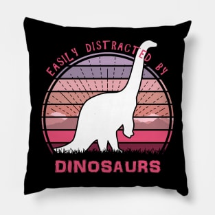 Easily Distracted By Brachiosaurus Dinosaurs Pillow