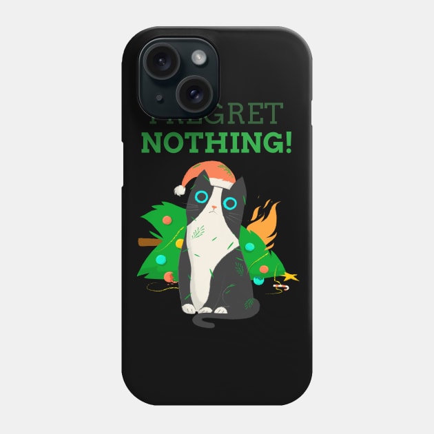 funny christmas cat Phone Case by RayaneDesigns