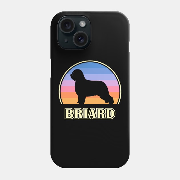 Briard Vintage Sunset Dog Phone Case by millersye