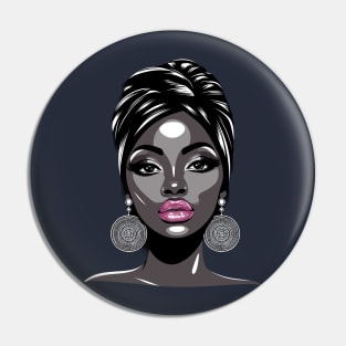 Black Woman Afrocentric Pin