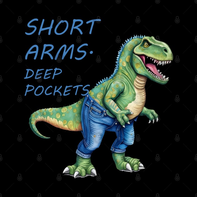 Short Arms And Deep Pockets Fun TRex Illustration by taiche