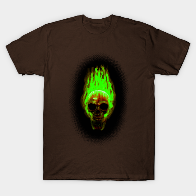 flaming skull t shirt
