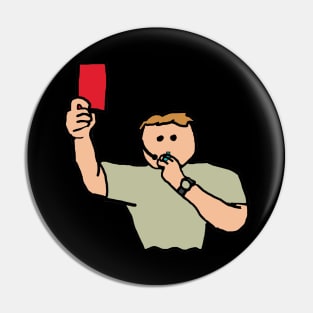 Red Card Football Referee Pin