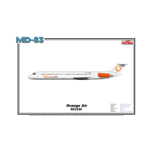 McDonnell Douglas MD-83 - Orange Air (Art Print) T-Shirt