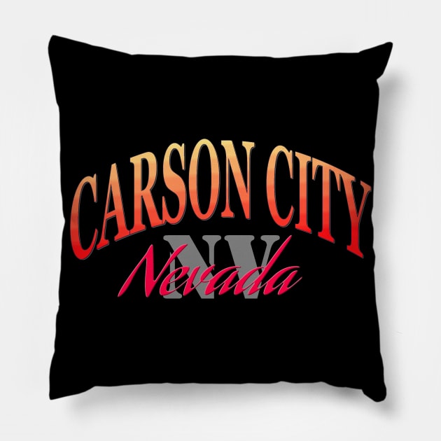 City Pride: Carson City, Nevada Pillow by Naves