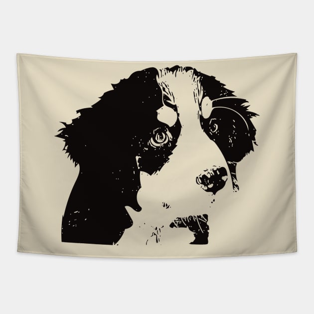 Bernese Mountain Dog Face Design - A Berner Christmas Gift Tapestry by DoggyStyles