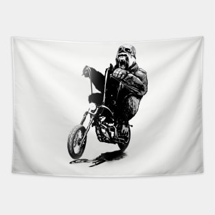 BIG BIKER GORILLA Tapestry