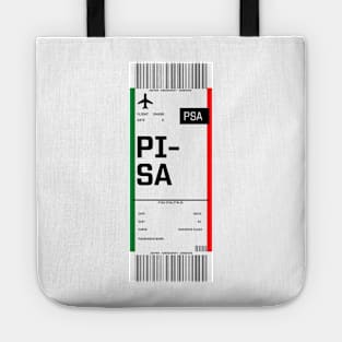 Boarding pass for PISA Tote