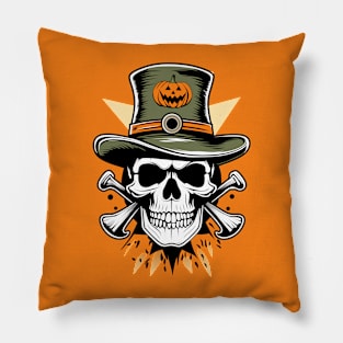 Skull with crossbones Halloween Pillow