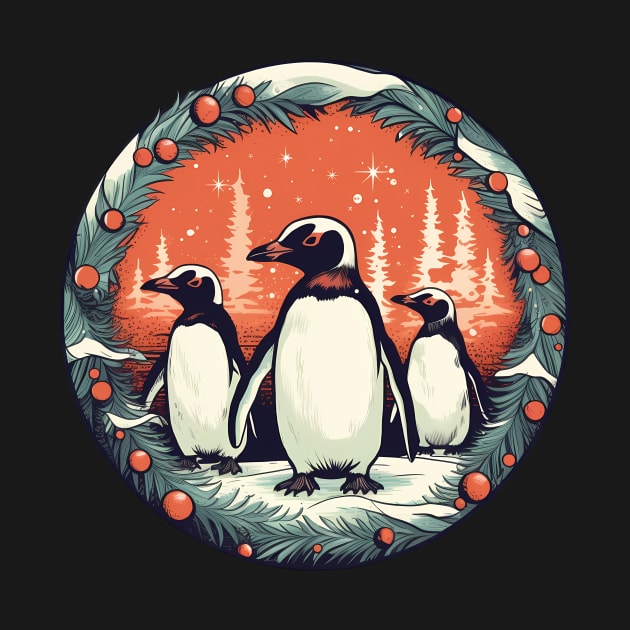 Penguin in Ornmament, Love Penguins by dukito