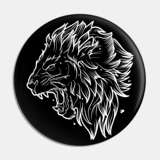 Fierce Lion Tattoo Pin