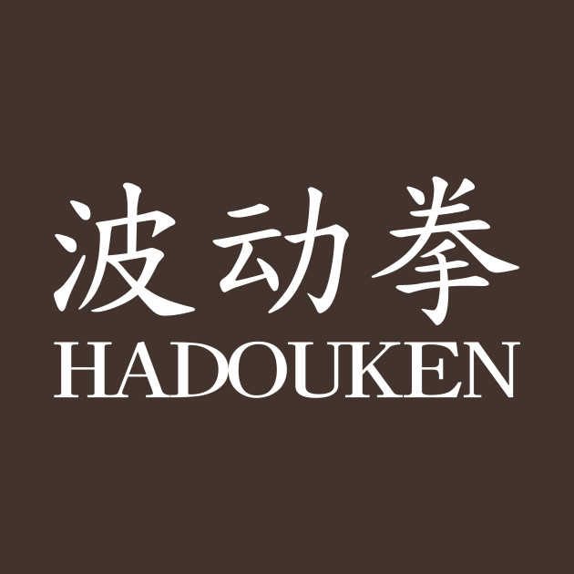 Disover Hadouken kanji (white) - Final Fantasy 7 - T-Shirt