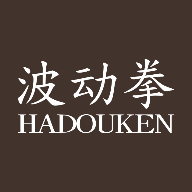 Discover Hadouken kanji (white) - Final Fantasy 7 - T-Shirt