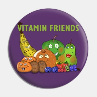 Vitamin Friends Pin
