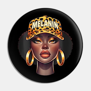 Black History Month African Woman Melanin Pin