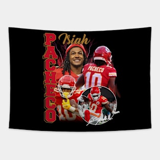 VINTAGE FOOTBALL ISIAH PACHECO BOOTLEG Tapestry