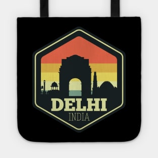 Delhi India Skyline Tote