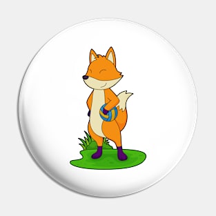 Fox Volleyball Sports Pin