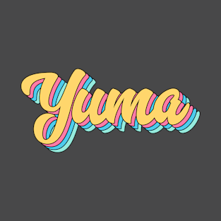 Yuma Retro Yellow Script T-Shirt