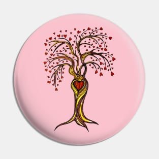 Love Hearts Tree Pin