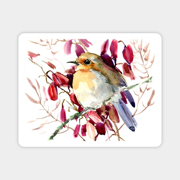 Robin Bird Magnet by surenart