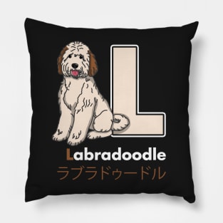 Labradoodle Letter L Pillow