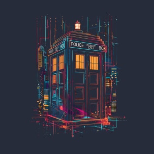 Cyberpunk TARDIS T-Shirt