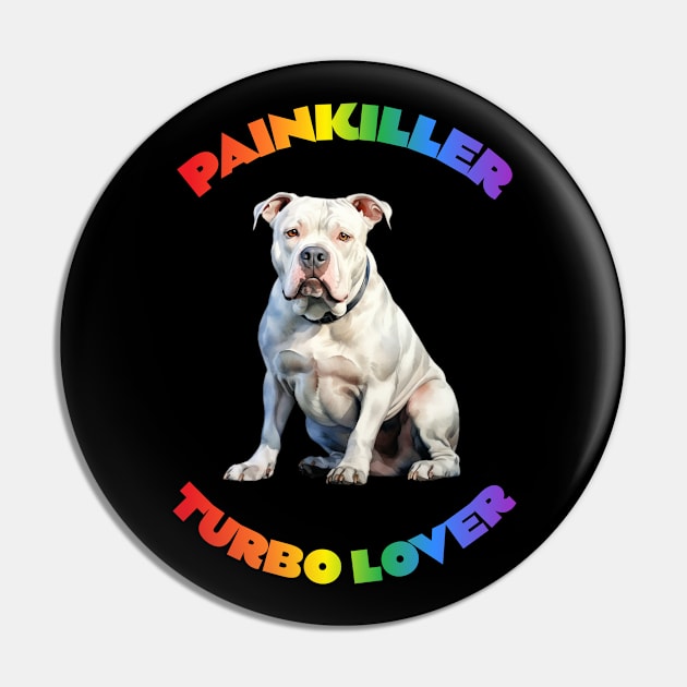 American Bulldog Turbo Lover Pin by DavidBriotArt