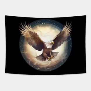 Flying Bald Eagle Tapestry