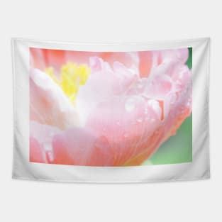 Soft Pink Peony Tapestry