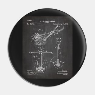 Ships Anchor Patent - Anchor Art - Black Chalkboard Pin