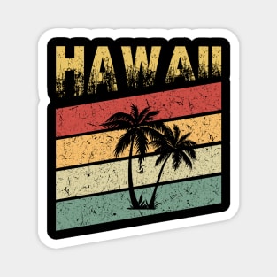Hawaiian Vintage 80s Palm Trees Sunset Magnet