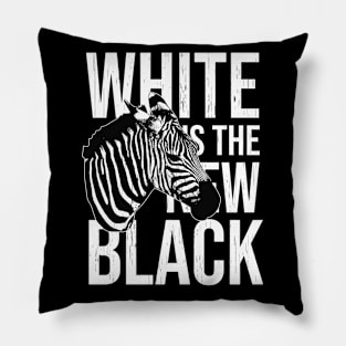 Zebra - White Is The New Black Pillow