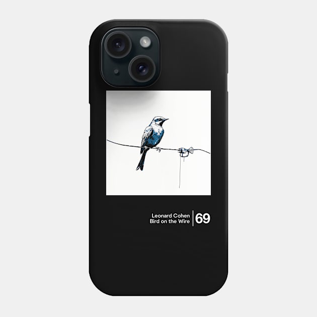 Bird on the Wire - Minimalist Graphic Design Artwork Phone Case by saudade