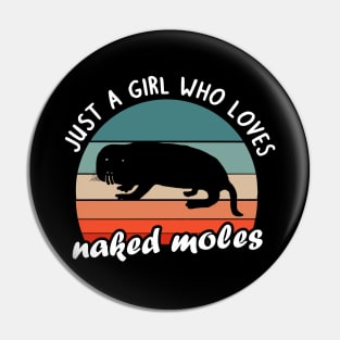 Naked Mole rat women girl design lover gift Pin