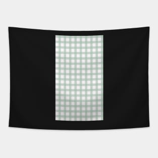 Boho Light Green Gingham Tapestry