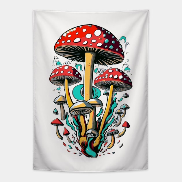 Magic Mushroom - Magic Mushrooms - Shrooms Tapestry by BigWildKiwi