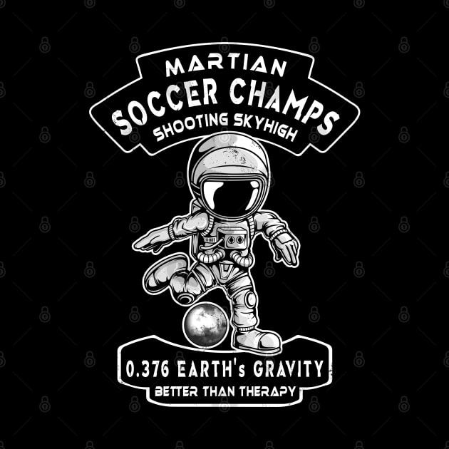 Spaceman playing Soccer by NicGrayTees