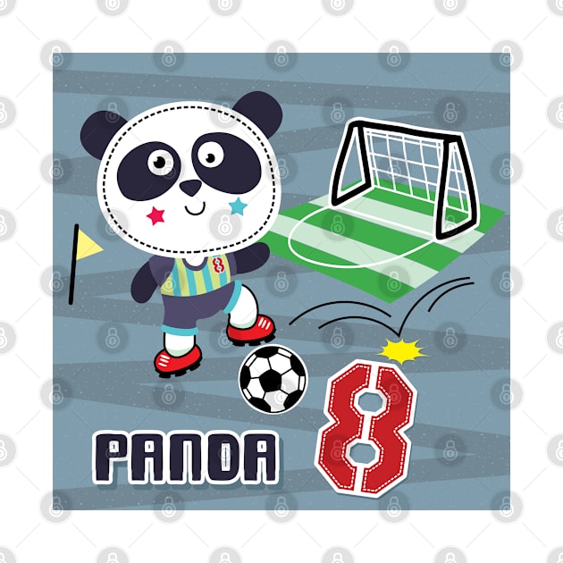 panda plays football 8 by TulipDesigns