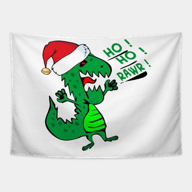 Merry Rex Mas Tapestry by StudioArtHQ