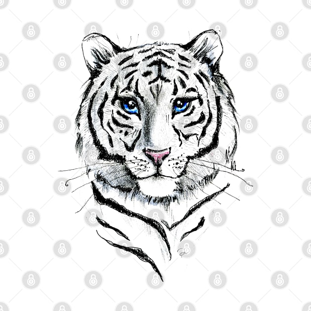 White tiger by Dashagileva.art