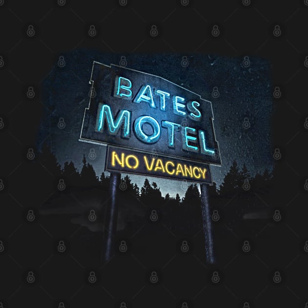 Bates Motel Sign by Alema Art