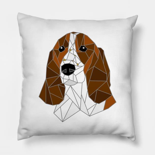 Basset Hound Stained Glass Pillow by inotyler