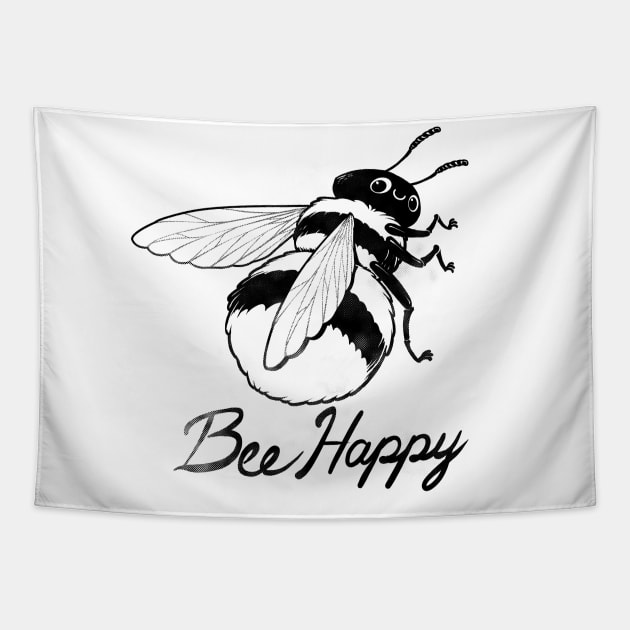 Bee Happy Tapestry by Tobe_Fonseca