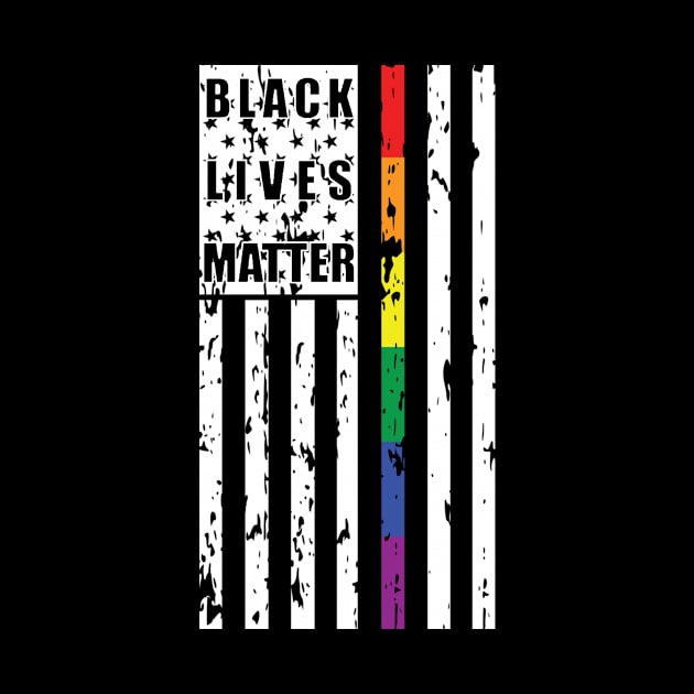 Black Queer Lives Matter - White by KCDragons