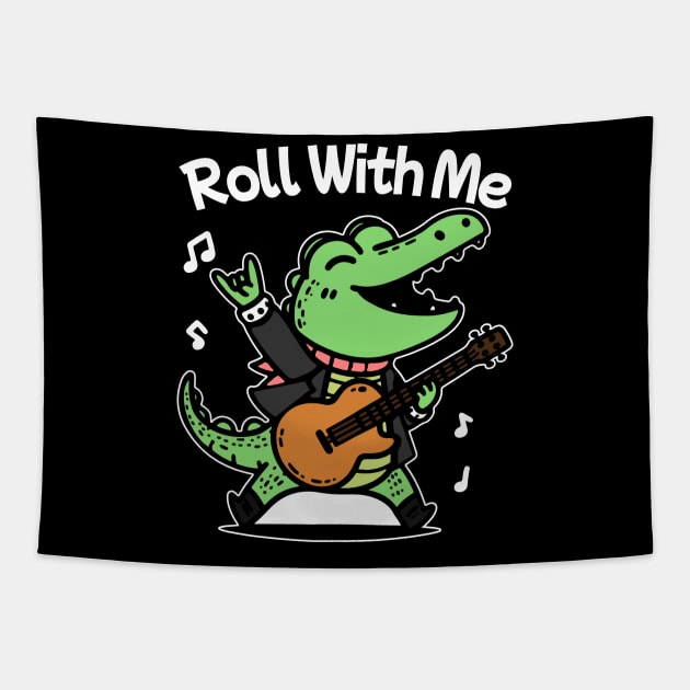 Roll With the Gator Tapestry by TwirlArt